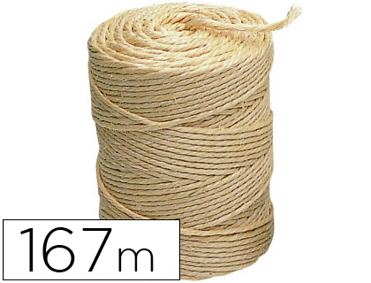 Cuerda sisal 3 cabos Liderpapel rollo  1Kg. 167m.